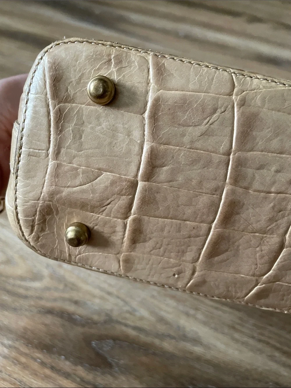 Brahmin Kendall Tri Color Cream Hobo Shoulder Bag
